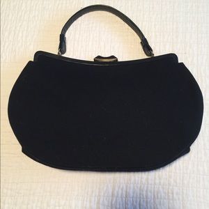 Vintage Lewis black felted handbag